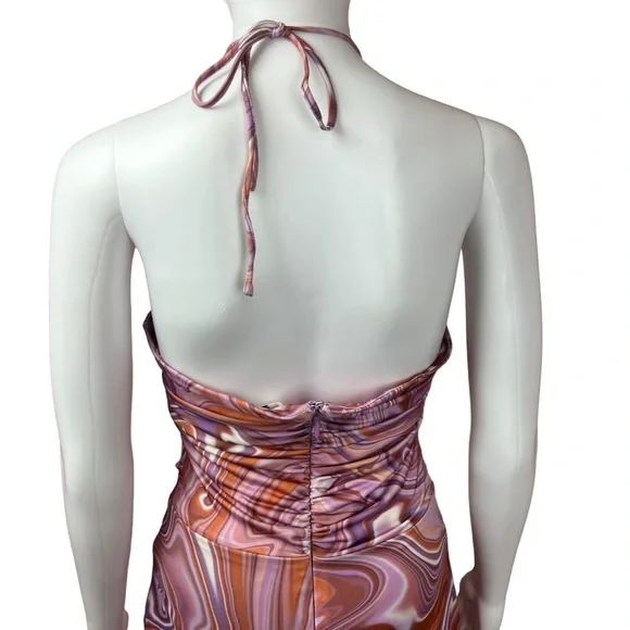 House of CB Kasia Purple Swirl Cutout Midi Dress - Picture 9 of 12